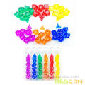 Bescon Mini Translucent Polyhedral RPG Dice Set 10MM, Small RPG Dice Set D4-D20 in Tube Packaging, Assorted Colored of 42pcs